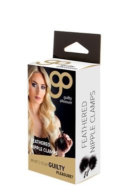 Затискачі для сосків з пір'ям GP FEATHER NIPPLE CLAMPS BLACK
