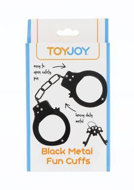 Наручники на ланцюжку з ключами TOY JOY чорні