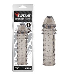 Насадка&nbsp;рельефная Chisa&nbsp;SuperMe с закрытой головкой, серый