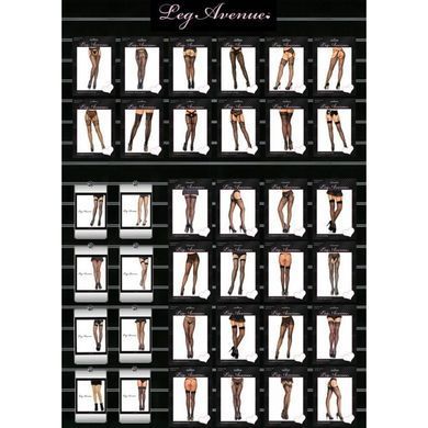 Матовый пояс для чулок с подвязками Leg Avenue, черный O\S