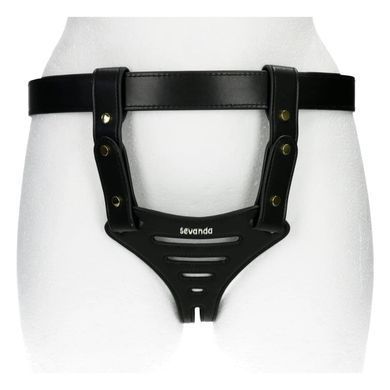 Пояс вірності Lockink Sevanda Beg & Ask Chastity Pants з повідцем та анальною пробкою, L