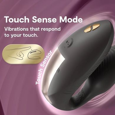 Вибратор для пар We-Vibe Chorus Pro Satin Blackс пультом и приложением, черный