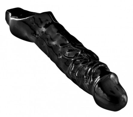Насадка на пенис удлиняющая Mamba Master Series, черная, 23 х 4.6 см