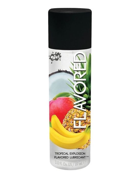 Съедобный лубрикант&nbsp;Wet Flavored&nbsp;Tropical&nbsp;Fruit&nbsp;Explosion (вкус тропик)&nbsp;89 мл