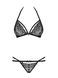Комплект кружевного белья Obsessive 838, черный, S/M