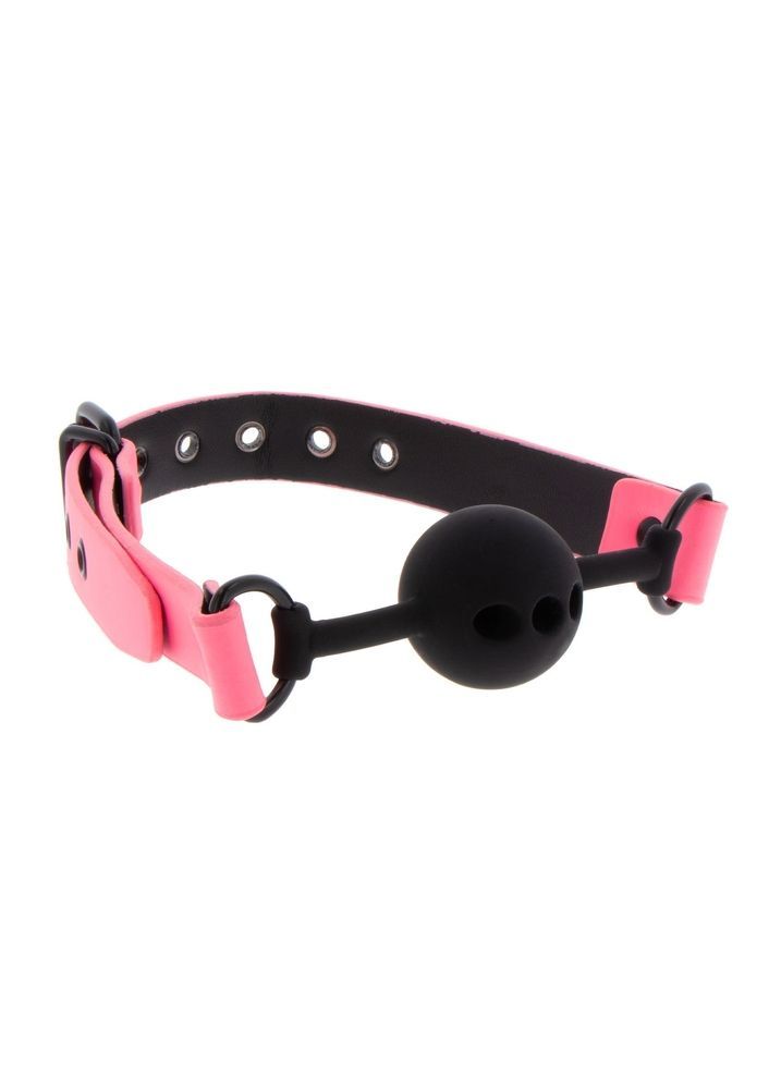Кляп светящийся в темноте Taboom Ball Gag, розово-черный