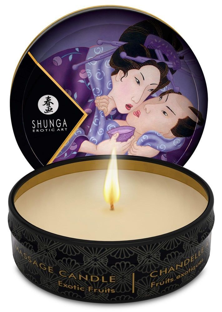 Свеча для массажа Shunga Libido Massage Candle Exotic Fruits c ароматом экзотических фруктов, 30 мл