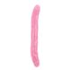 Фалоімітатор двосторонній рожевий Chisa Hi-Rubber 32,5 см * 3,5 см, Рожевий
