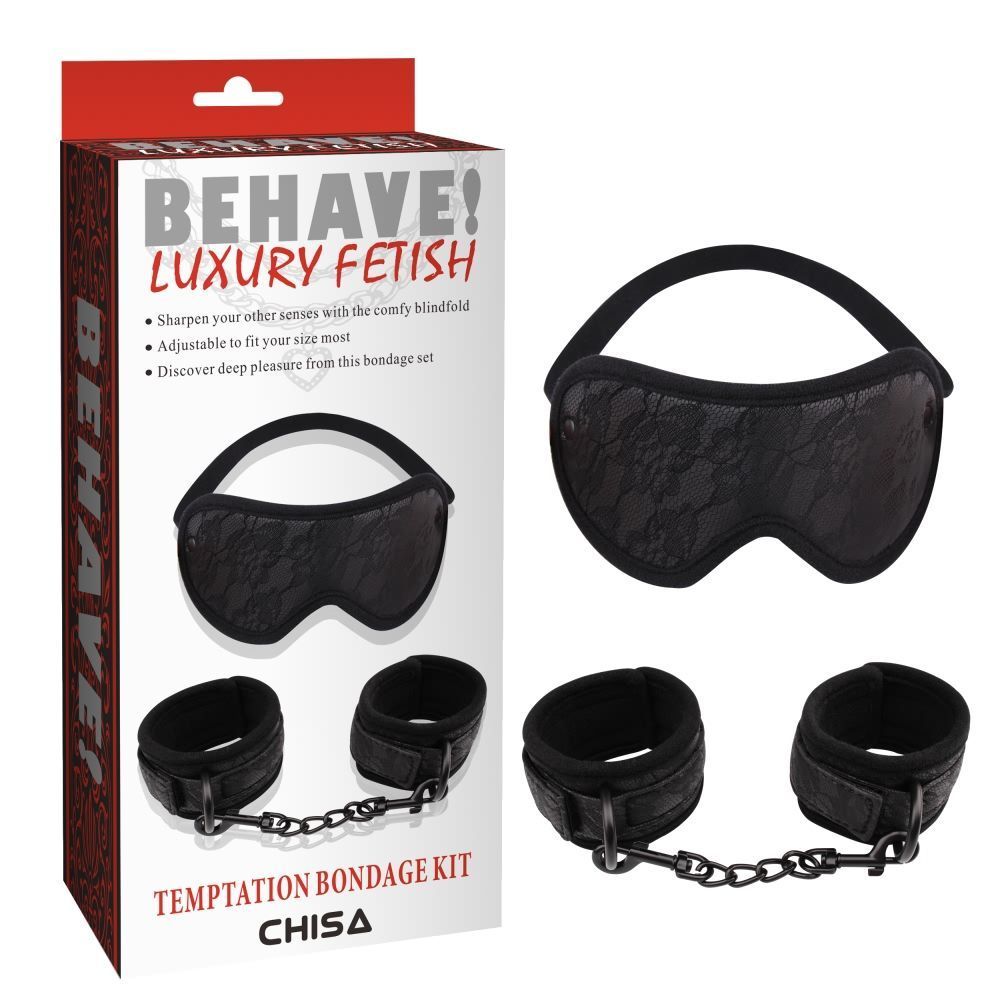 Набор&nbsp;БДСМ маска + наручники&nbsp;Chisa Behave&nbsp;Luxury&nbsp;Fetish
