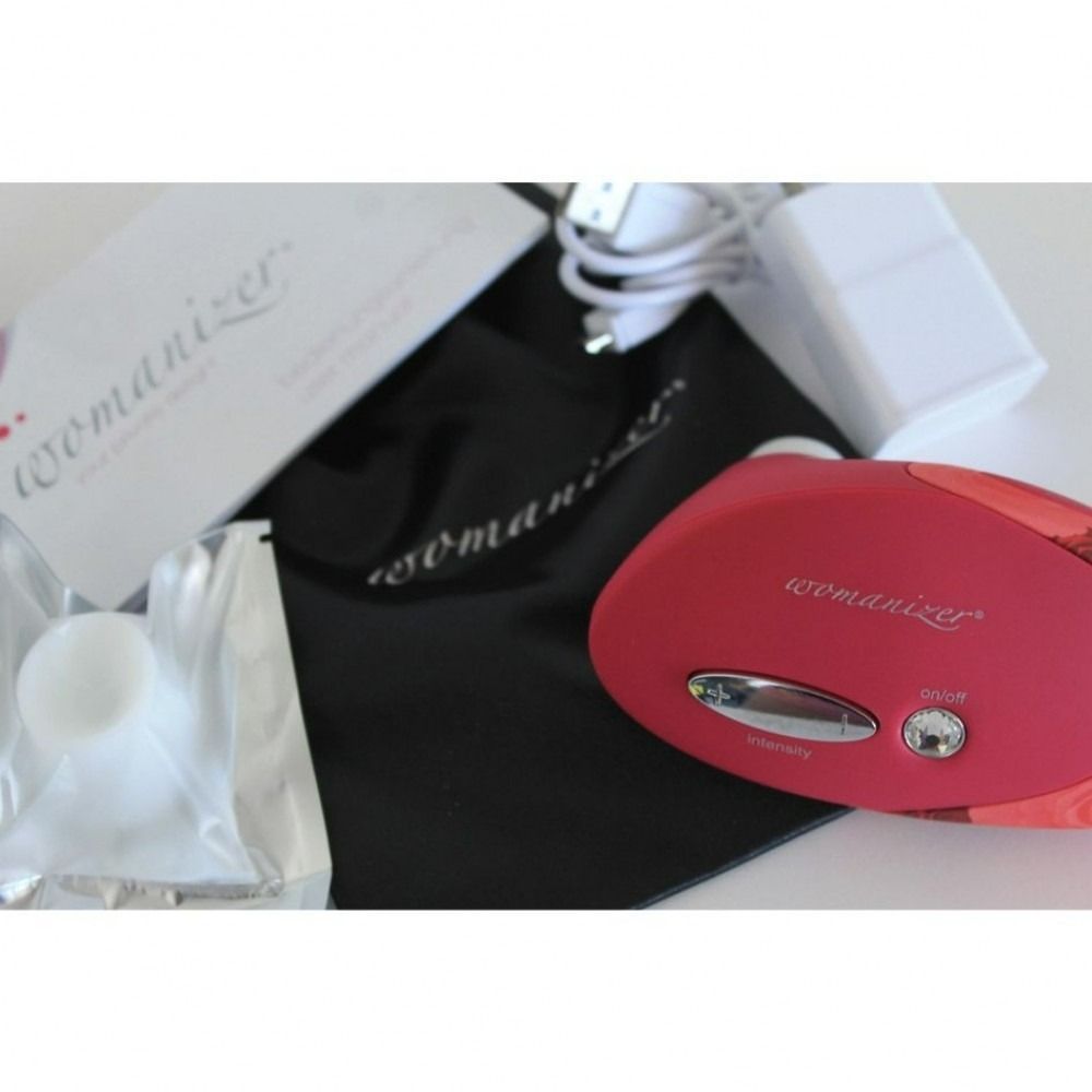 Клиторальный стимулятор Womanizer Pro W-500, красно-розовый