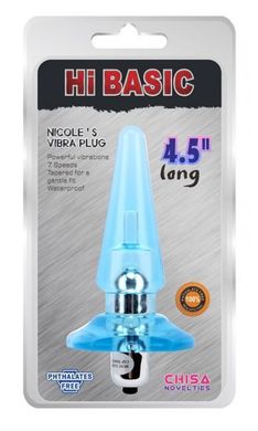 Плаг NICOLE'S Vibra Plug 4.5-Blue