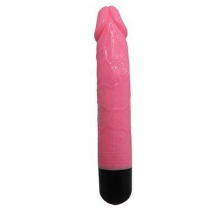 Вібратор реалістичний мультишвидкісний Jelly Vibe, рожевий, 23.3 см х 3.3 см