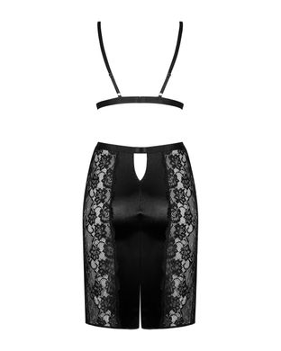 Комплект Obsessive Blanita (бюстгальтер и юбка) Black L\LX