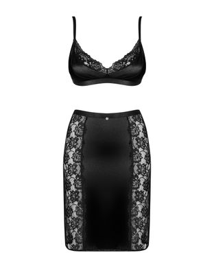 Комплект Obsessive Blanita (бюстгальтер и юбка) Black L\LX