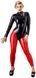Боди латексное LateX с молнией и открытым доступом, черное, XL