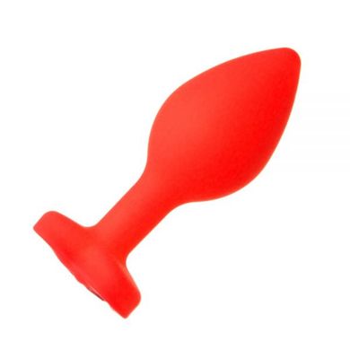 Анальная пробка Red Silicone Heart Red, S
