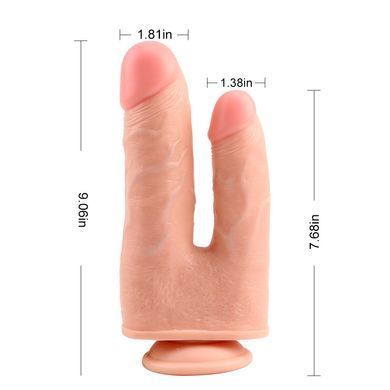 Фаллоимитатор&nbsp;двойной&nbsp;с&nbsp;мошонкой&nbsp;Chisa&nbsp;Ballsy Super Cock Bromeo&nbsp;#&nbsp;02 на&nbsp;присоске, телесный