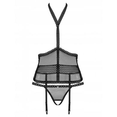 Корсет еротичний Obsessive Strapelie corset & thong S/M