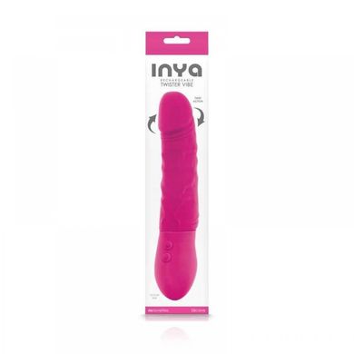 Вибратор Realistic Vibrating Silicone Dildo Rechargeable 7 Speeds Inya Twister 9 In. Pink