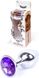 Анальная пробка с камнем Plug-Jewellery Silver PLUG- Purple размер S