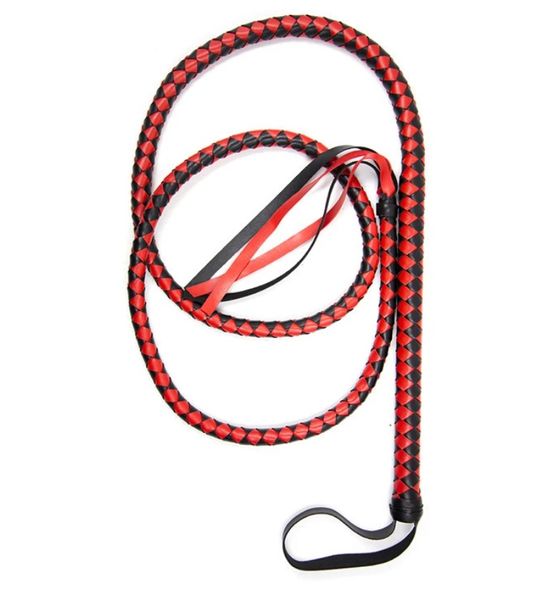 Кнут длинный DS Fetish Whip Long stripe red/black