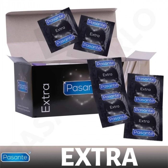 Презервативи потовщені Pasante Extra Condoms з додатковим лубрикантом, 52 мм (ціна за 6 шт.)