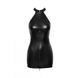 Соблазнительное виниловое мини-платье M F278 Noir Handmade, с молнией, черное