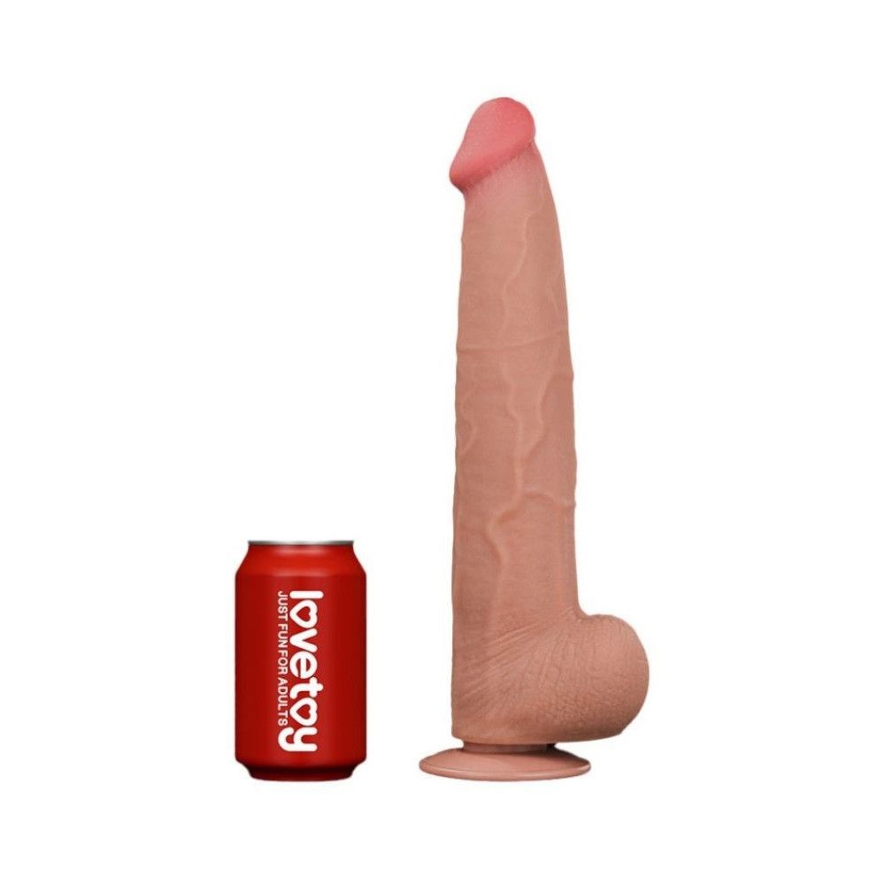 Фаллоимитатор реалистичный гигант Lovetoy беж, 34 х 6.2 см
