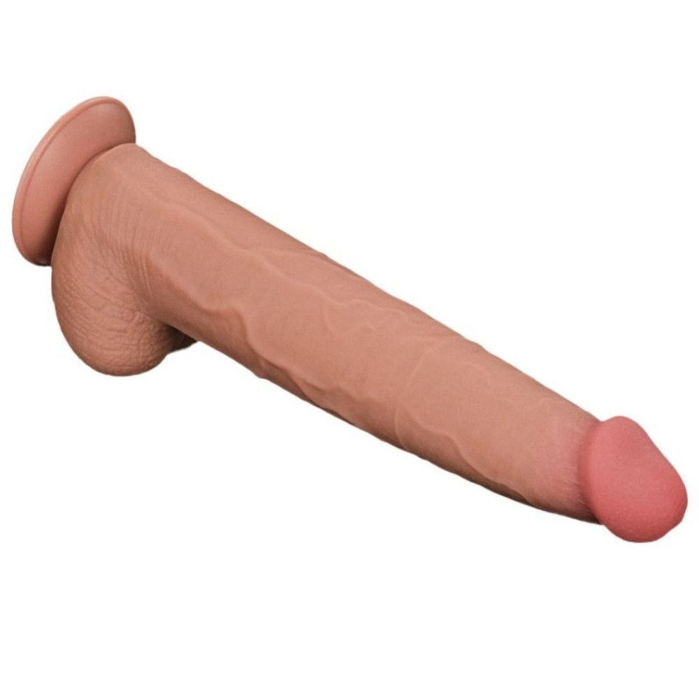 Фаллоимитатор реалистичный гигант Lovetoy беж, 34 х 6.2 см