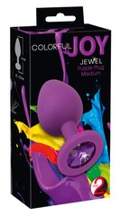 Анальная пробка с камнем You2Toys Colorful Joy Jewel Purple Plug Medium