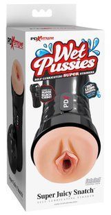 Мастурбатор Вагина в черной колбе Pipedream PDX Extreme Wet Pussies самосмазывающийся