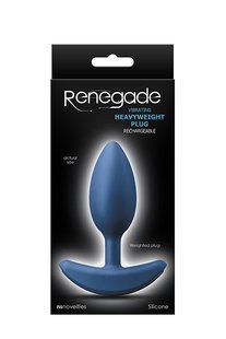Анальная пробка с вибрацией Средняя RENEGADE HEAVYWEIGHT PLUG MEDIUM BLUE