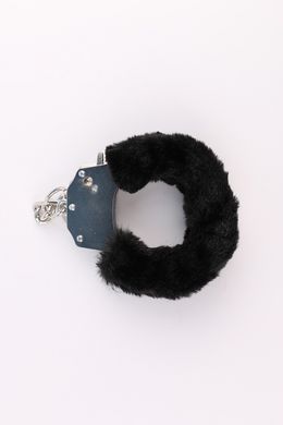 Наручники&nbsp;металеві&nbsp;Chisa Hi-Basic Fur-lined&nbsp;Handcuffs з&nbsp;чорним хутром