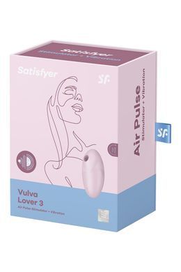 Вакуумный стимулятор клитора Satisfyer Vulva Lover 3 с вибрацией, розовый