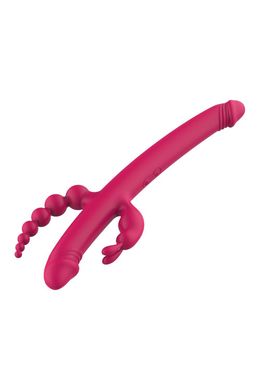 Вибратор с 4 стимулирующими концами Dreamtoys Anywhere Pleasure Vibe Essentials, розовый