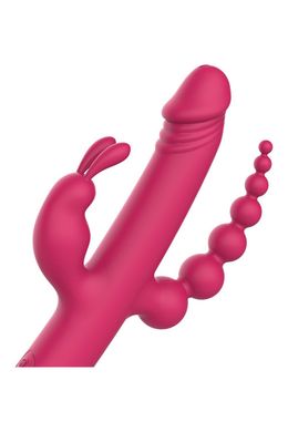 Вибратор с 4 стимулирующими концами Dreamtoys Anywhere Pleasure Vibe Essentials, розовый