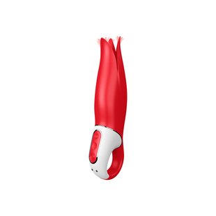 Вибратор в форме Цветка с мягкими лепестками Satisfyer Vibes Power Flower, красный