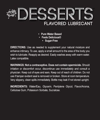 ПРОБНИК Съедобный Лубрикант WET Desserts Frosted Cupcake (со вкусом кекса) 10 мл