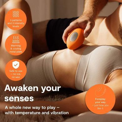 Клиторальный вибратор We-Vibe Temp Tangerine с функцией нагрева и охлаждения, оранжевый