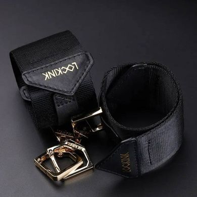 Бандажний набір фіксаторів для тіла зі знімними наручниками Lockink чорний