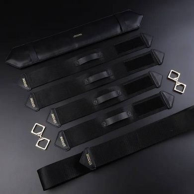 Бандажний набір фіксаторів для тіла зі знімними наручниками Lockink чорний