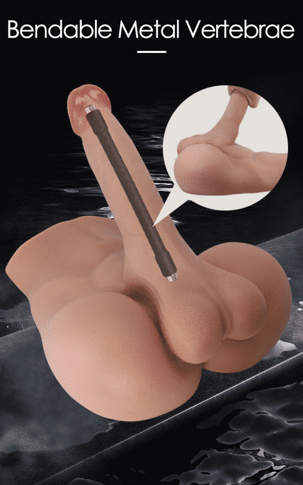 Мастурбатор реалістичний CRAZY BULL Rhynе пеніс та анус, бежевий, 24,6&times;23,7 см