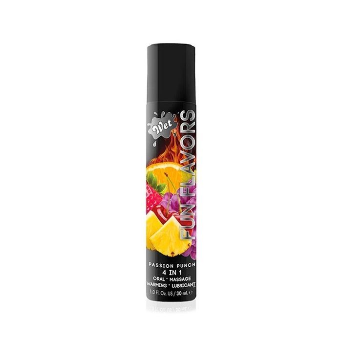 Съедобный лубрикант 4 в 1&nbsp;на&nbsp;водной&nbsp;основе&nbsp;Wet&nbsp;Fun&nbsp;Passion&nbsp;Punch&nbsp;30&nbsp;мл