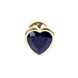 Анальная пробка с камнем в форме сердца Black Jewellery