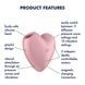Клиторальный вакуумный вибратор Сердце Satisfyer Cutie Heart, розовый