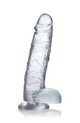 Фаллоимитатор реалистичный на присоске Jock C-Thru прозрачный, 23 см
