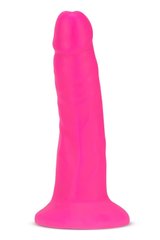 Фаллоимитатор двойной плотности с присоской Blush Neo Elite, неоново-розовый