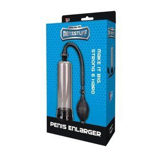 Вакуумная помпа с грушей Dream Toys MenzStuff Penis Enlarger для увеличения пениса, черная