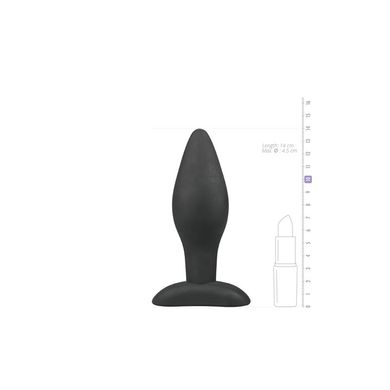 Анальная пробка Easytoys, силиконовая, чёрная, 14 х 4.5 см
