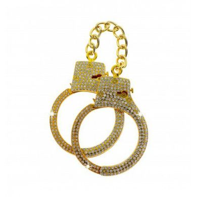 Наручники золоті оздоблені камінням Diamond Wrist Cuffs Gold Taboom